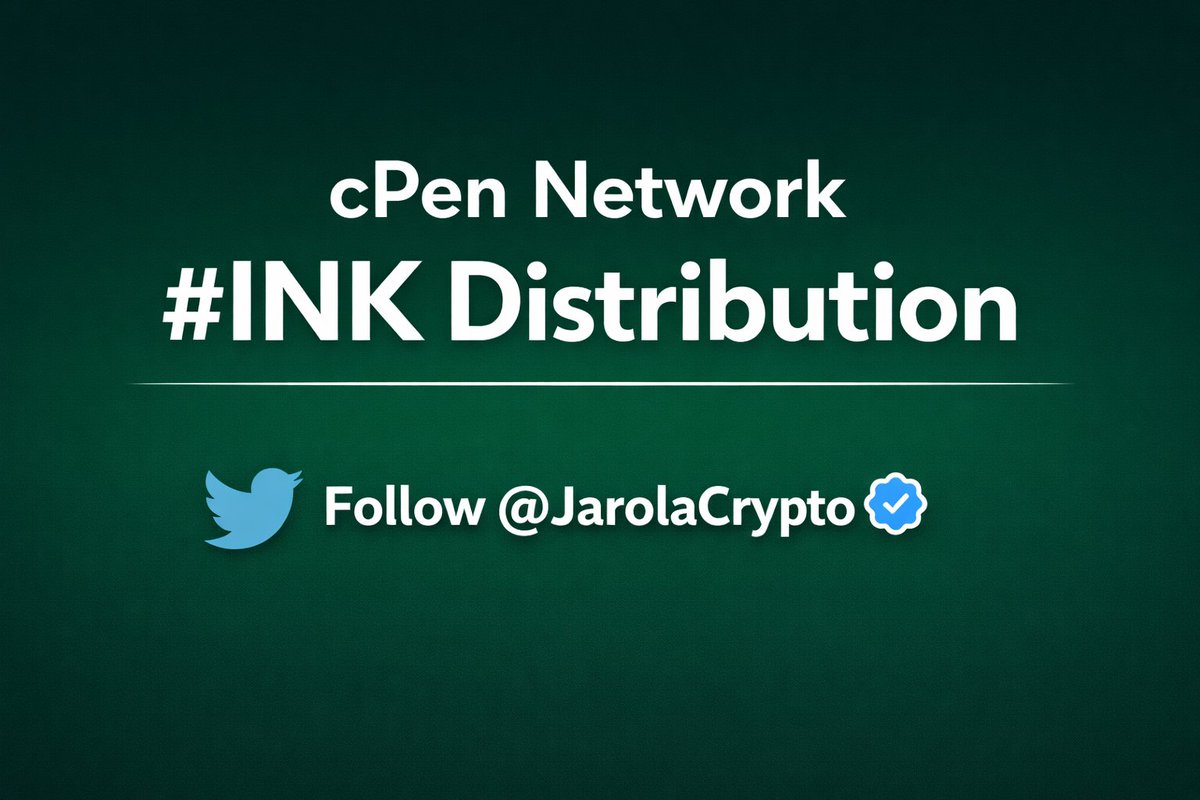 🚀 cPen Network Distribution Update

💎 #INK Tokens Distribution is Coming! 🎁🎉

🔐 KYC Verification Required
Live KYC verification is now OPEN ✅
Complete it now to participate in the #INK token distribution.

⏳ Don’t miss out — incomplete KYC = no distribution.

💰 #INK Price