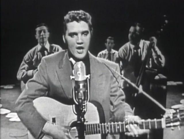 Elvis Presley made his first National Television appearance on the Dorsey brothers 'Stage Show'., January 28, 1956.