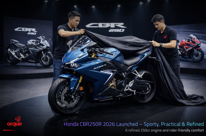 TorqueTales317's tweet image. Honda brings back the CBR250R for 2026 with sharper styling, a refined 250cc engine, and everyday-friendly performance.

Not extreme—just smart 🏍️

Full review: bit.ly/3MbxkVS 

#HondaCBR250R #MotorcycleNews #TorqueTales #AutoNews #Honda #SportBikeLife #Automotive