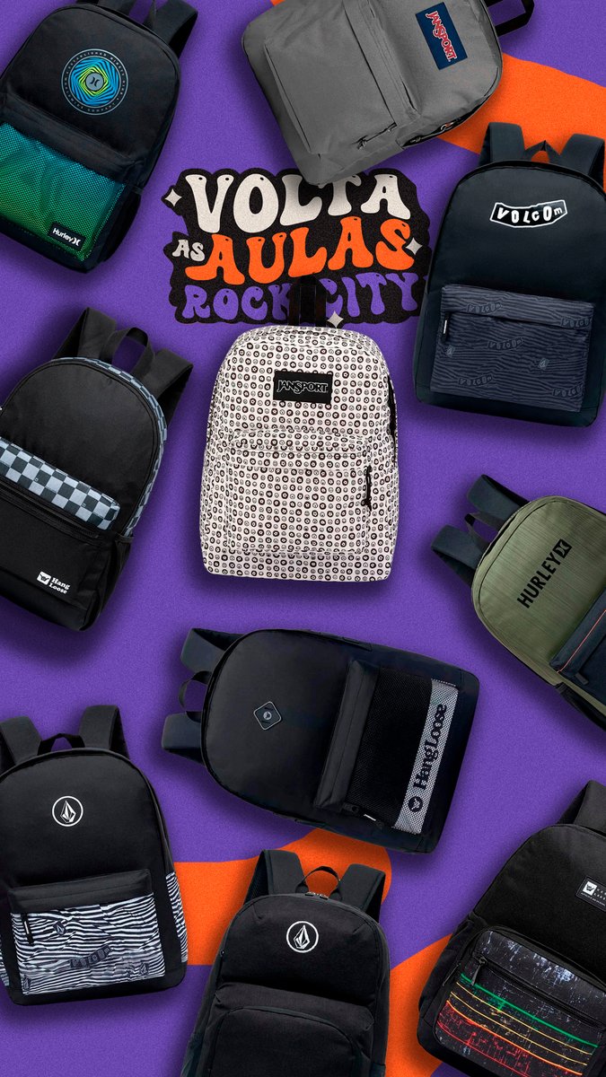 RockCityArmy's tweet photo. 🎒🔥 Volta às aulas começa pela mochila certa🔥🎒

As mochilas que acabaram de chegar na Rock City já estão prontas para o seu corre do dia a dia.
Modelos novos, estilos diferentes e marcas que entregam resistência, conforto e identidade, da sala de aula pro rolê sem esforço. https://t.co/jJsiyX6JHN