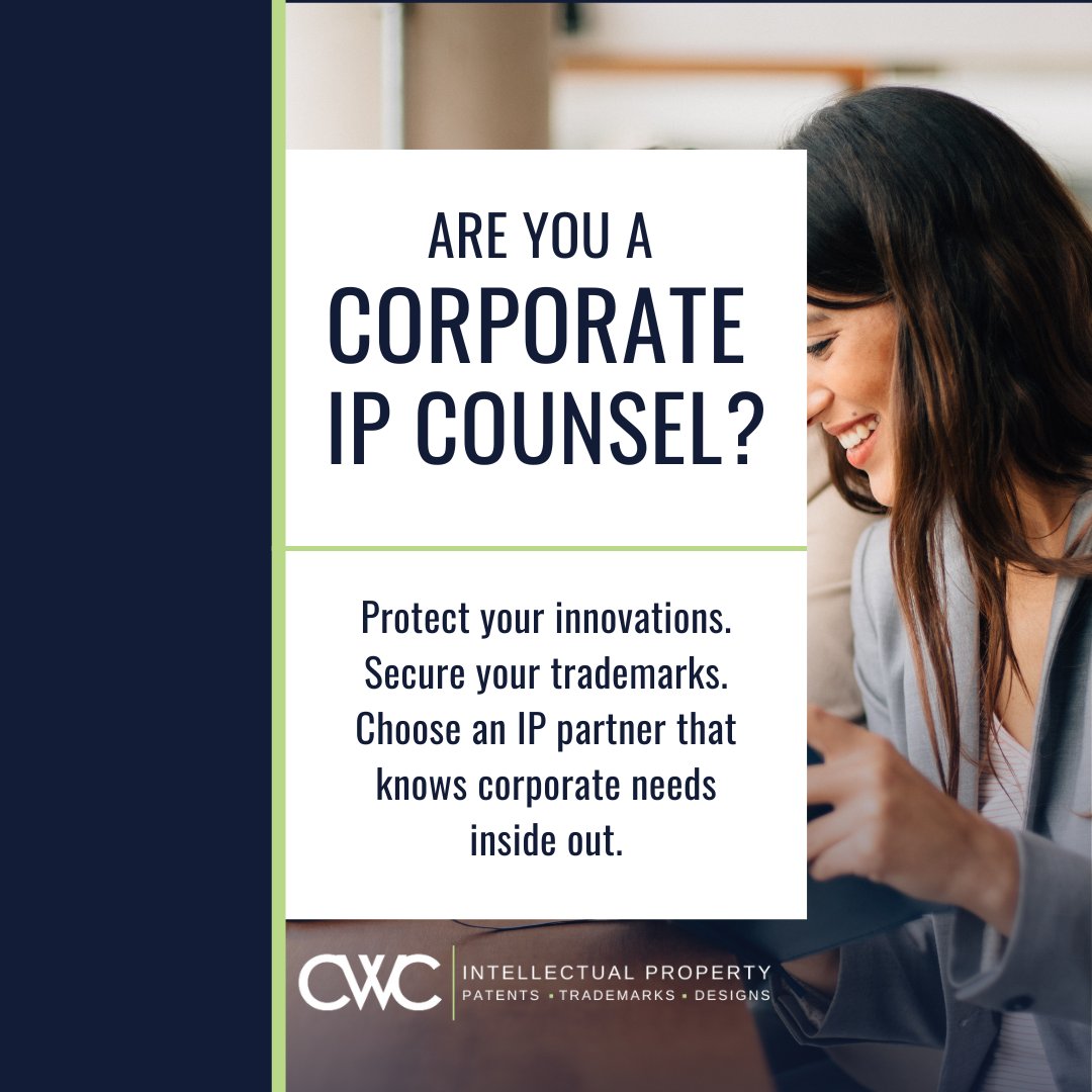 Are you a corporate IP counsel? Protecting corporate innovations shouldn’t slow you down. If this sounds like you visit our website at wilsonpatents.com to learn more about how we can support your journey!

#IntellectualProperty #PatentLaw #TrademarkProtection #CorporateLaw