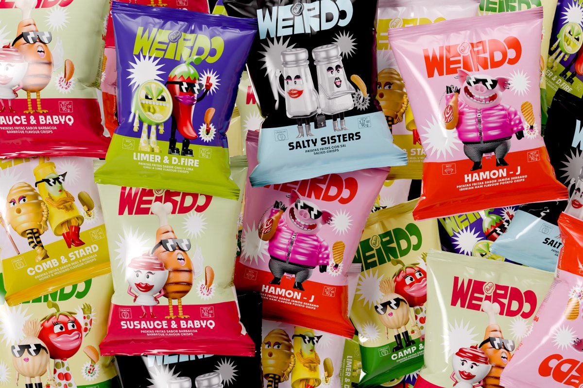 💥🥔 Toda la familia al completo.
Sabores con personalidad. Diseños que no pasan desapercibidos. Y cero intención de parecerse a lo de siempre.
Si llaman la atención y saben increíbles… sí, son WEIRDO.
¿Con cuál te quedas? 😏👇

#WEIRDO #BeWeirdo #SnackCulture #GenZSnacks