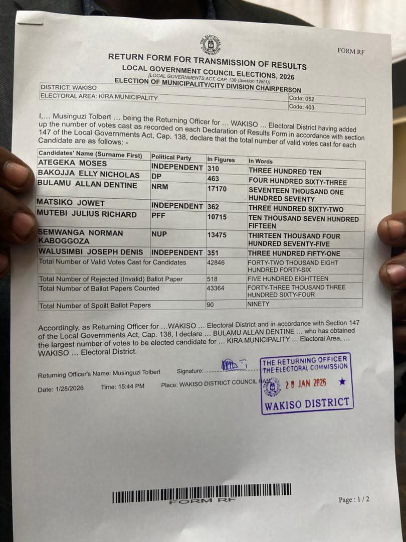 ALLAN BULAMU - KIRA MUNICIPALITY MAYOR 2026 - 2031