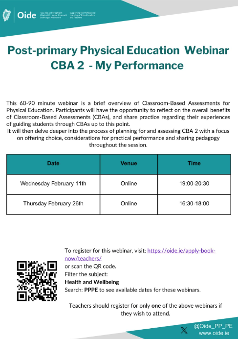 Oide Post-primary Physical Education tweet media