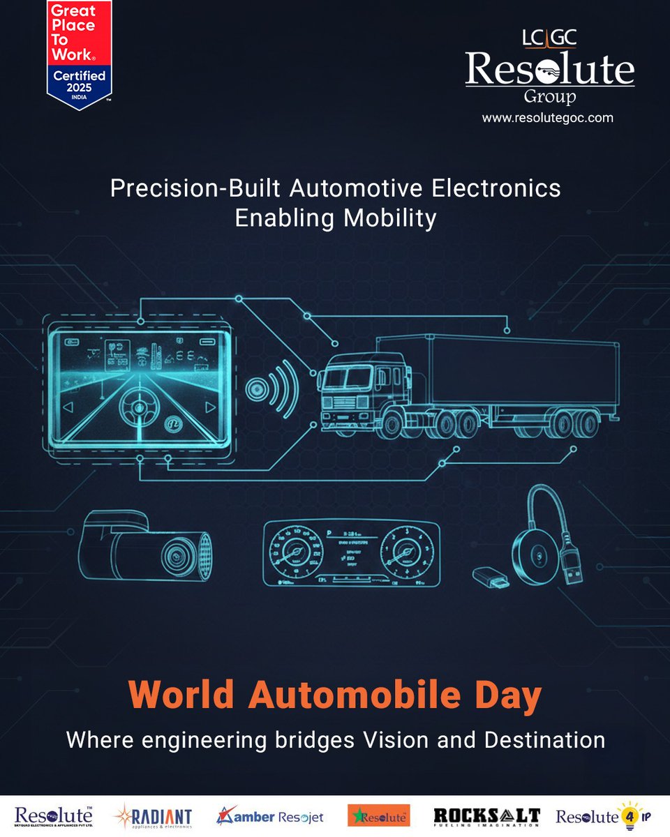 Resolute_GOC's tweet photo. Today, we celebrate the intersection of engineering, innovation, and intelligent mobility.

Here’s to the systems that move mobility forward, and the minds that engineer the future.

#AutomotiveElectronics #MobilitySolutions #PrecisionEngineering #EMS #MakeInIndia https://t.co/HPDamHJLs9