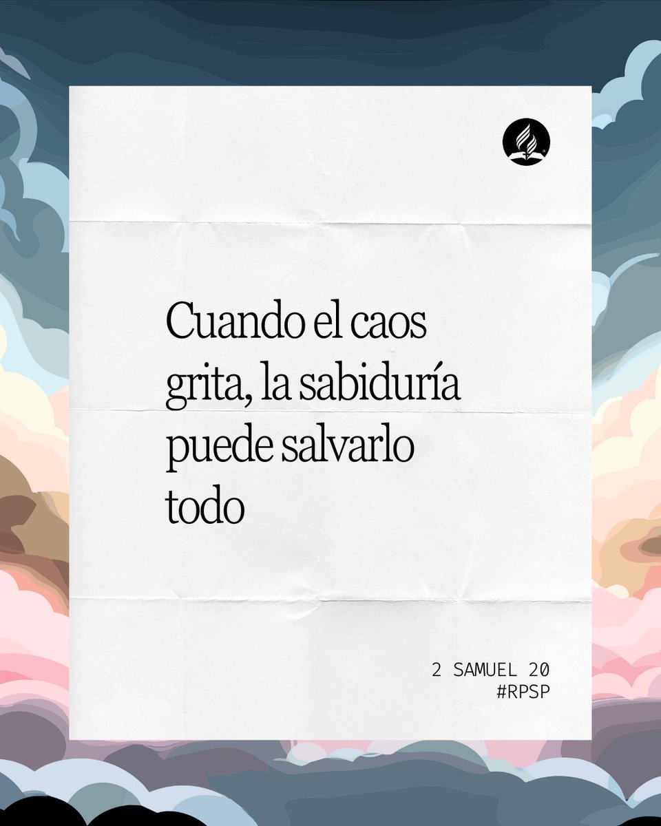 2 Samuel 20:
Déjate guiar por Jesús el te llevará a obtener sabiduría para que puedas vivir en plenitud. Que este día sea un nuevo comienzo para obtener más sabiduría. Recuerda; «Entonces una mujer sensata se puso a gritar desde la ciudad» y el caos terminó.
#RPSP