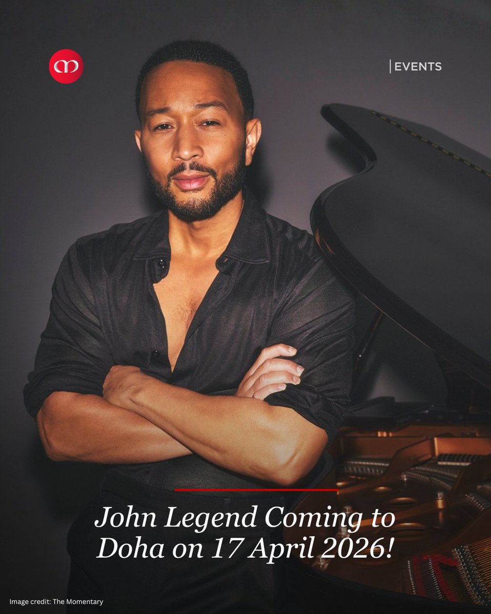 MarhabaQatar's tweet image. Get ready for a spectacular night of live music as John Legend performs on 17 April 2026 at QNCC!  

READ MORE ▶ marhaba.qa/john-legend-to…

#MarhabaQatar #JohnLegend #DohaEvents #QatarConcerts #QNCC