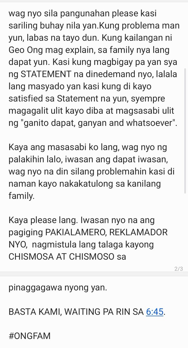 TeamOngfam's tweet photo. OPINION sa Issue regarding sa Ongfam.

#Ongfa? #AGITH https://t.co/pBNt7Dn43F