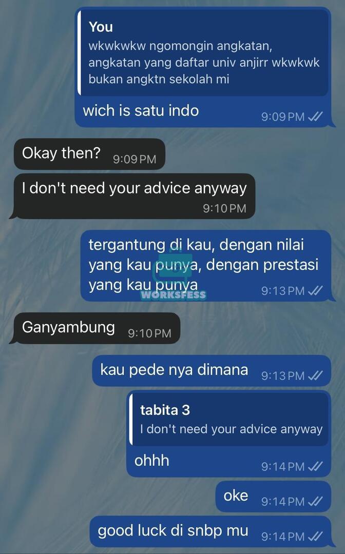 worksfess's tweet image. sender sandwich gen, separuh gaji buat cicil utang keluarga, nabung buat adik bisa kuliah. Barusan pulang work! dan dapat adik ngechat kayak gini hehehe🥹🥹🥹