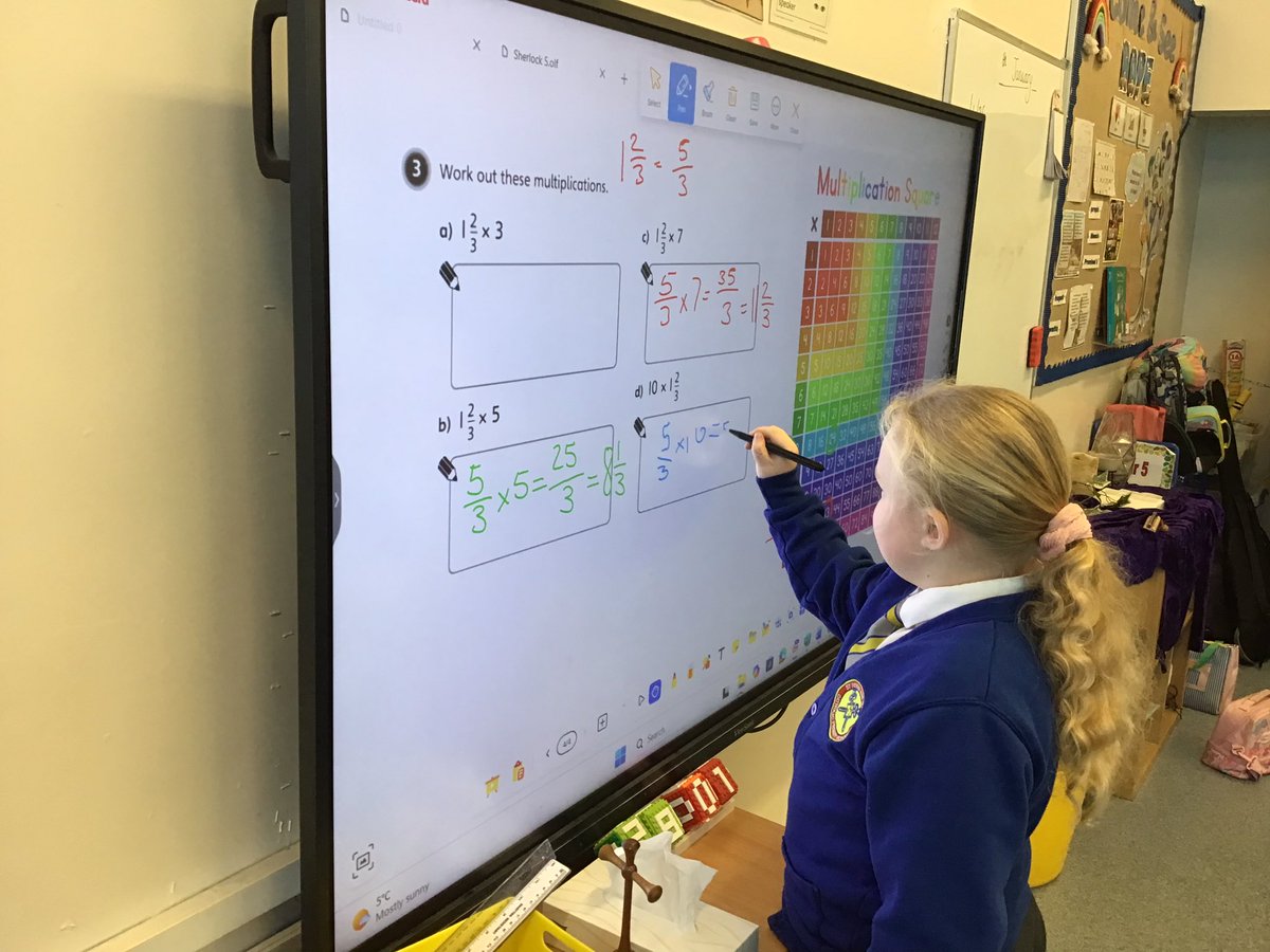 We also continued to work out how to multiply mixed numbers by intergers.

Knowing our times tables facts really helped today.

<a href="/StPPPrimary/">St Peter & St Paul Catholic Primary School</a>