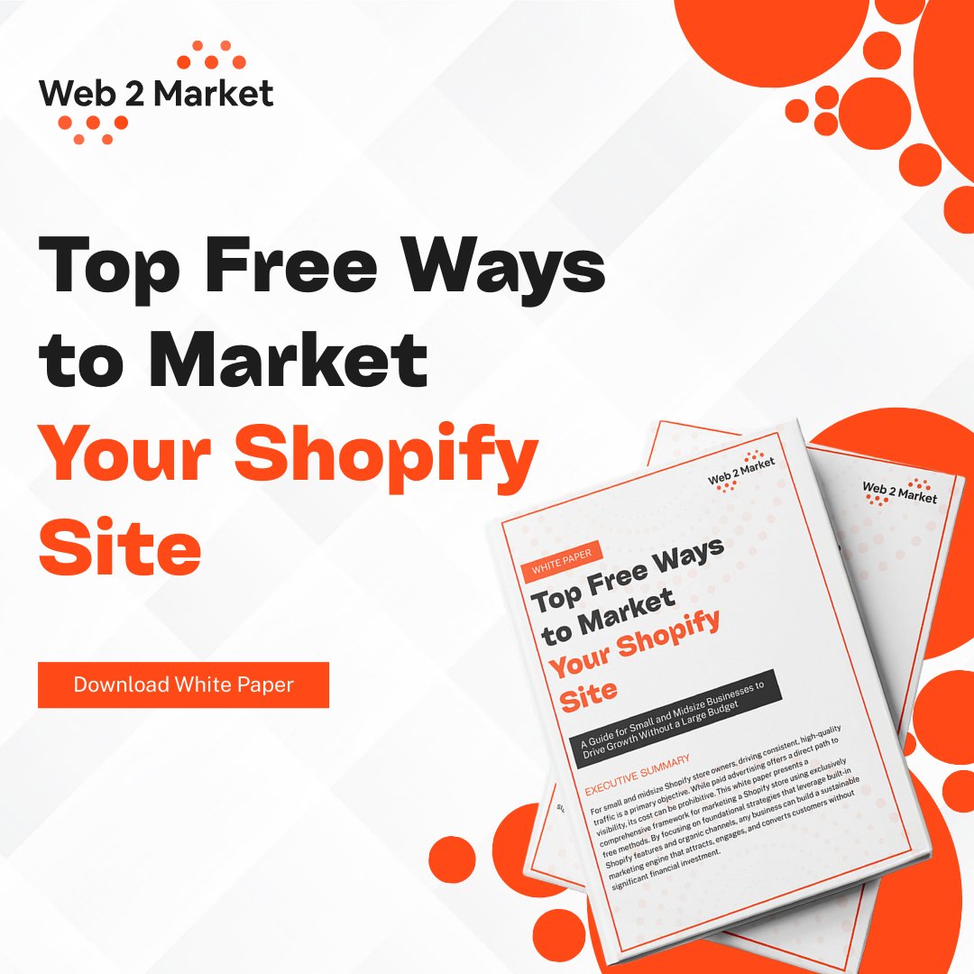 Web2Market's tweet photo. Looking to grow your Shopify store without increasing your ad spend?
Download our free white paper and learn proven ways to market your Shopify site effectively even on a tight budget.
Download the white paper:
https://t.co/jJD3EP6gMk
#ShopifyStore #WhitePaper https://t.co/eS3LevEUpM