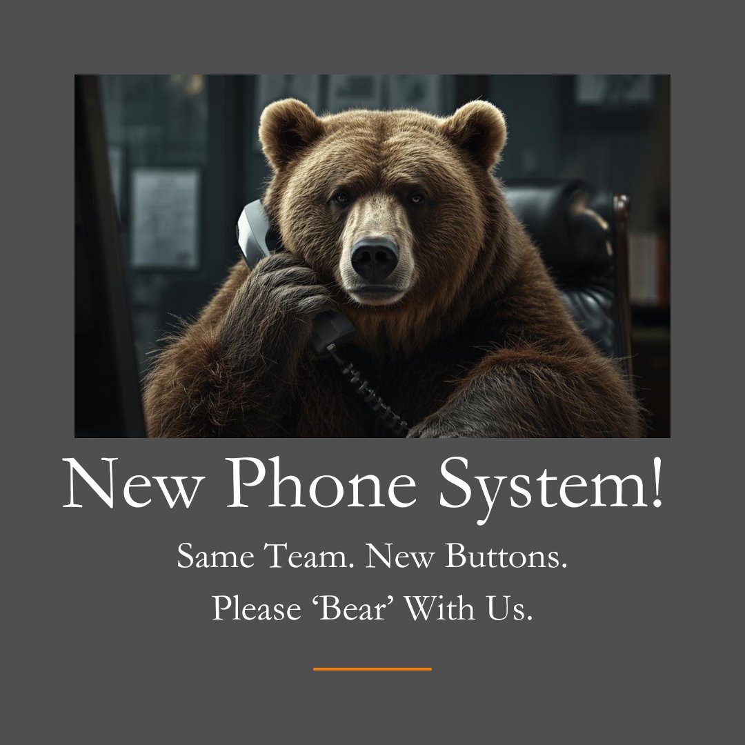 New phone system on Jan 28.  If we hang up or sound a little confused, we promise it’s not you. 

Thanks for bearing with us!

#OfficeUpdate #MedicineHat #PritchardAndCo