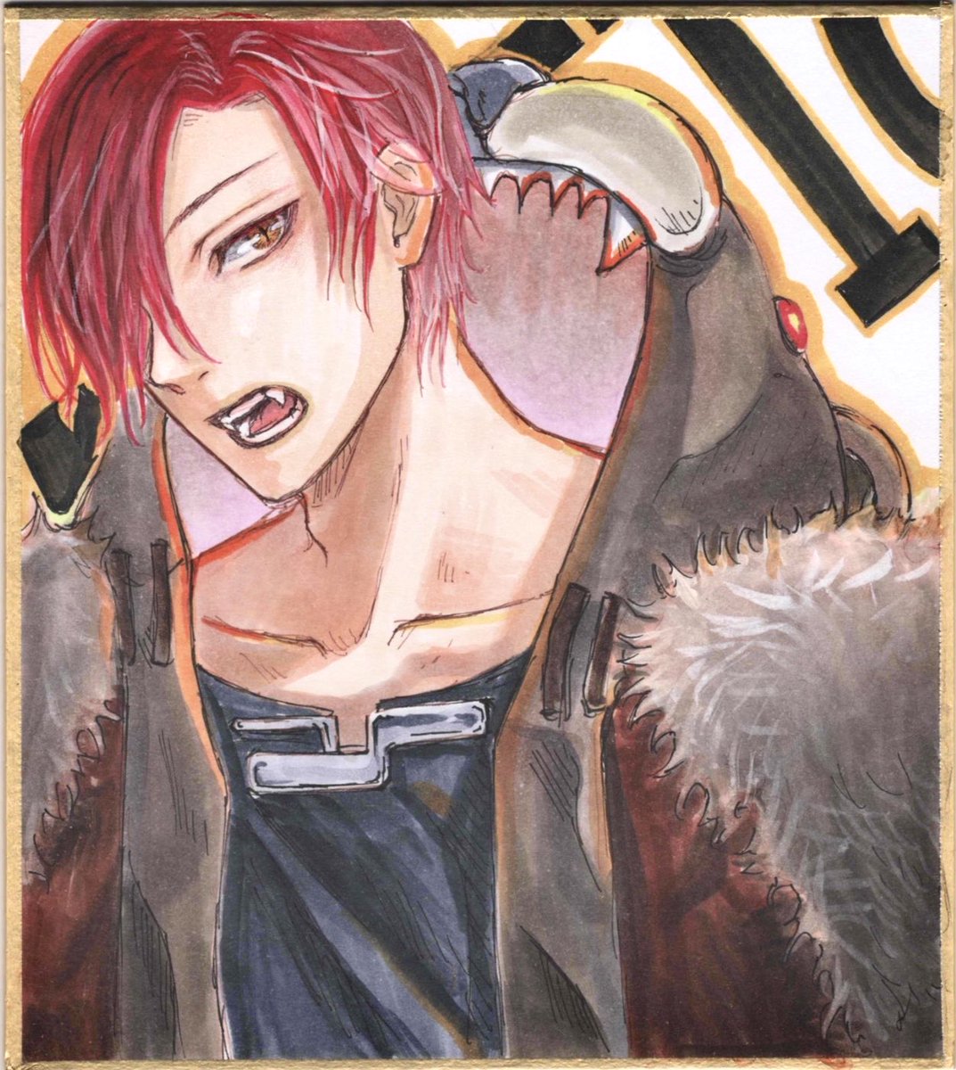 手描き #イラスト #コピック #アナログ #色紙 #創作