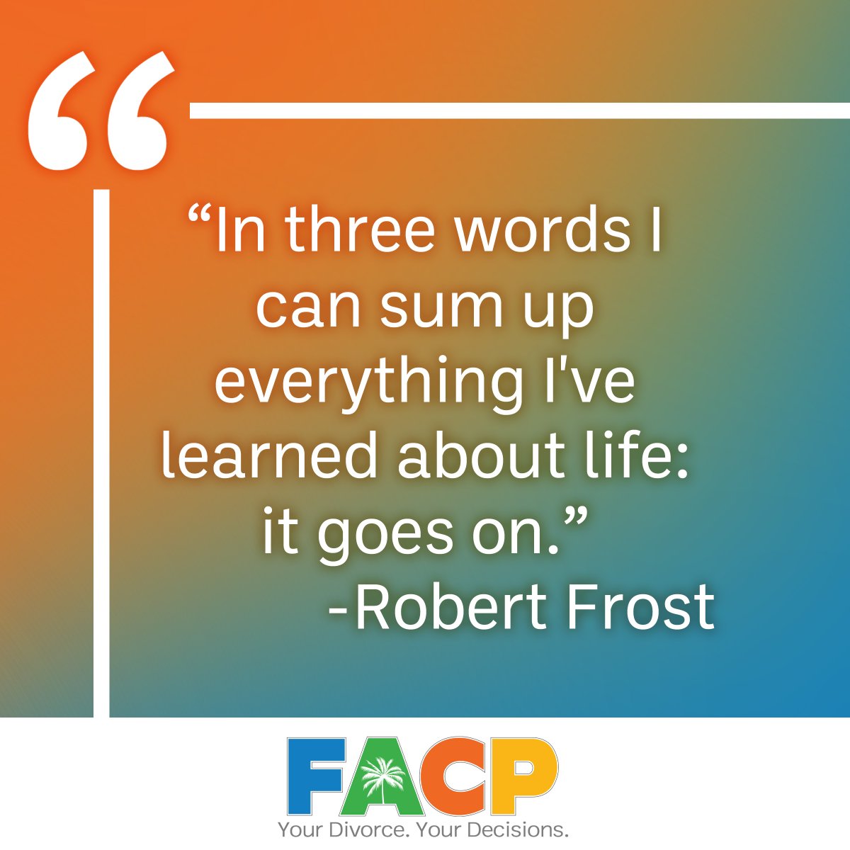 CollaborateFACP's tweet photo. Life stops for no one, and as we sling shot into the rest of this new year, we encourage you to step with confidence.

#life #movingon #carryon https://t.co/nh5UDhTXs7