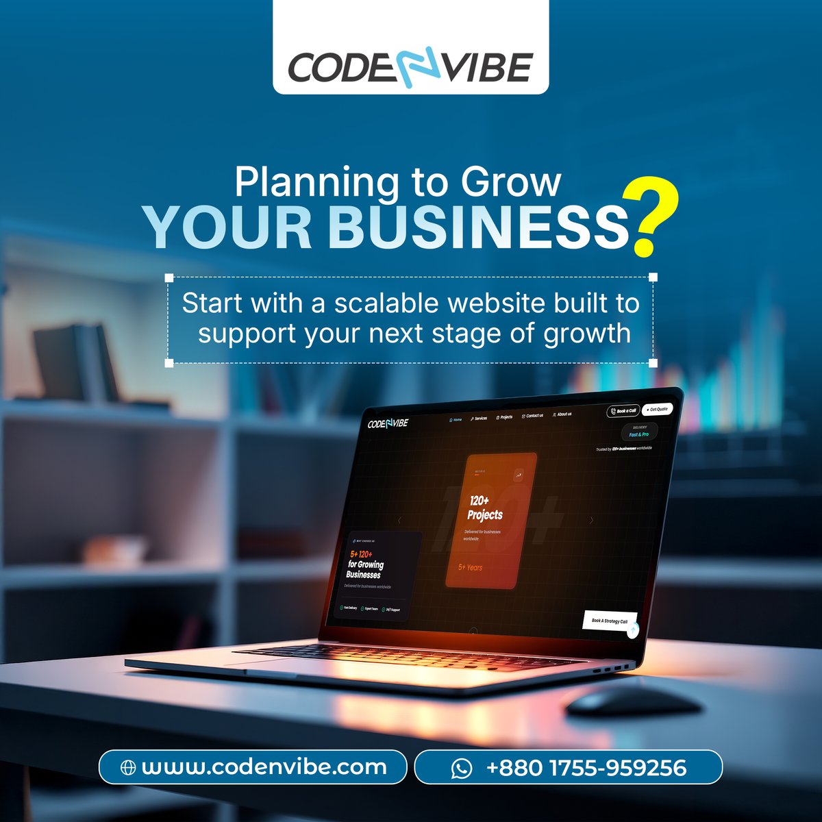 CodenVibe's tweet photo. Planning to grow? Make sure your website can keep up. 📈

Don't let a crash or slow site kill your momentum. We build scalable web architecture for growing businesses.

Build for the future: https://t.co/oMHmgSuE5Q

#Scalability #TechGrowth #Startups #CodenVibe https://t.co/bKO782wbfn