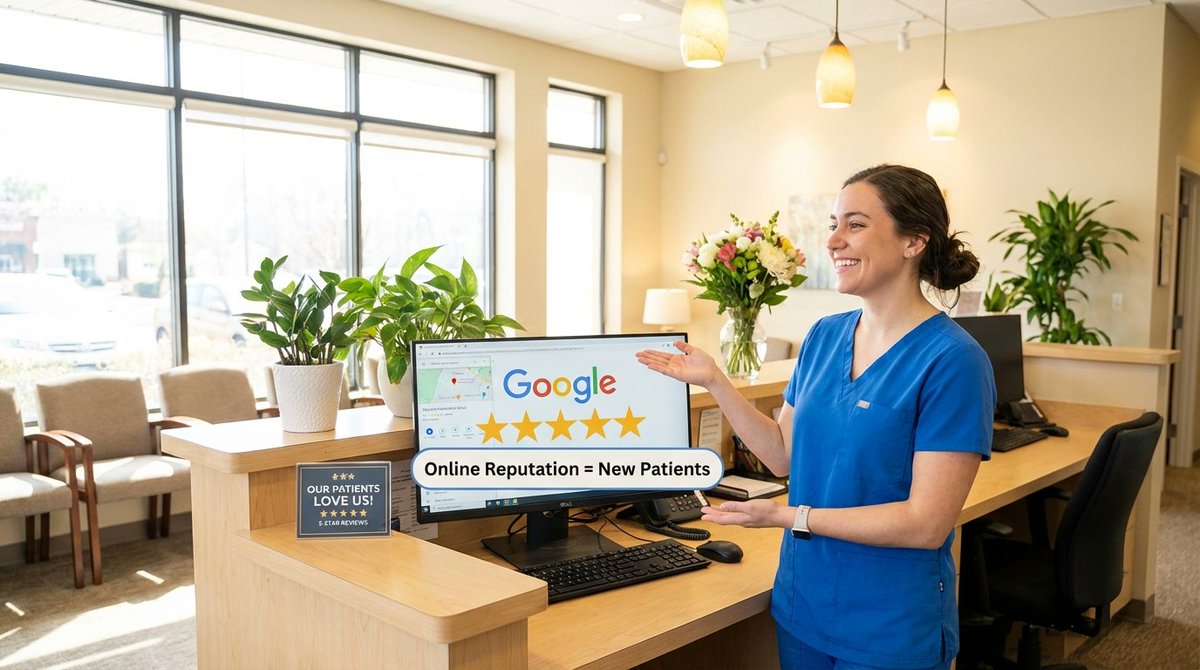 lamarhull20's tweet image. Docs, stop losing sleep over one bad review. It’s the pile of good ones that keeps the lights on.

Still playing the “hope they leave a review” game? You’re leaving money on the table. Fresh 5-star reviews change everything.

Got a wild review story? 👇 #ReputationMatters