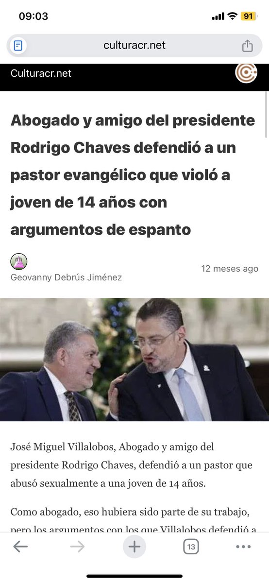 <a href="/edalon/">Alonso herrera</a> <a href="/cesarrj17/">Pablo César ³⁰</a> <a href="/vivivira9/">Vivi Viquez</a> Fui a buscar otra fuente y es real, esto viene de un medio independiente y fue publicado hace UN AÑO. 
No tapen el sol con un dedo, porque ese tipo José Miguel es un nefasto y no salgan con que es su trabajo, al final ustede elige como profesional si lleva un caso así o no.