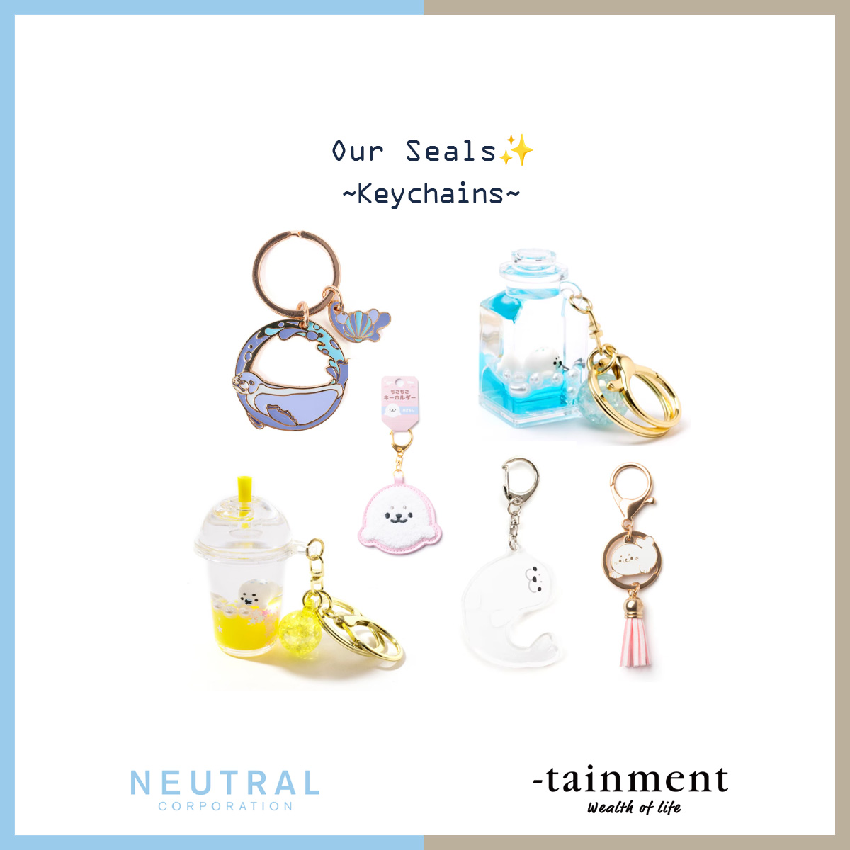 ntrl_1995's tweet image. わたしたちのアザラシグッズ✨

キーホルダーの巻。

お求めは  #水族館 とECストアで✨
🛒-tainment #テインメント
tainment.shop

🏢 NEUTRAL CORPORATION
#ニュートラルコーポレーション
ntrl.co.jp

#水族館グッズ #水族館好きさんと繋がりたい #アザラシだらけ