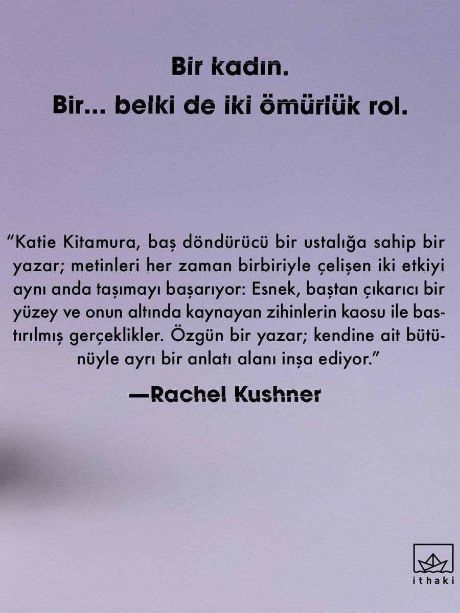 Seçmeler 📘

2025 BOOKER ÖDÜLÜ FİNALİSTİ

Bir kadın.
Bir… belki de iki ömürlük rol.

Seçmeler, hayattaki rollerimizin ne kadarının bize ait olduğunu, ne kadarının ise başkalarının bakışları tarafından kurgulandığını sorgulayan hipnotik bir roman.

#İthakiYayınları