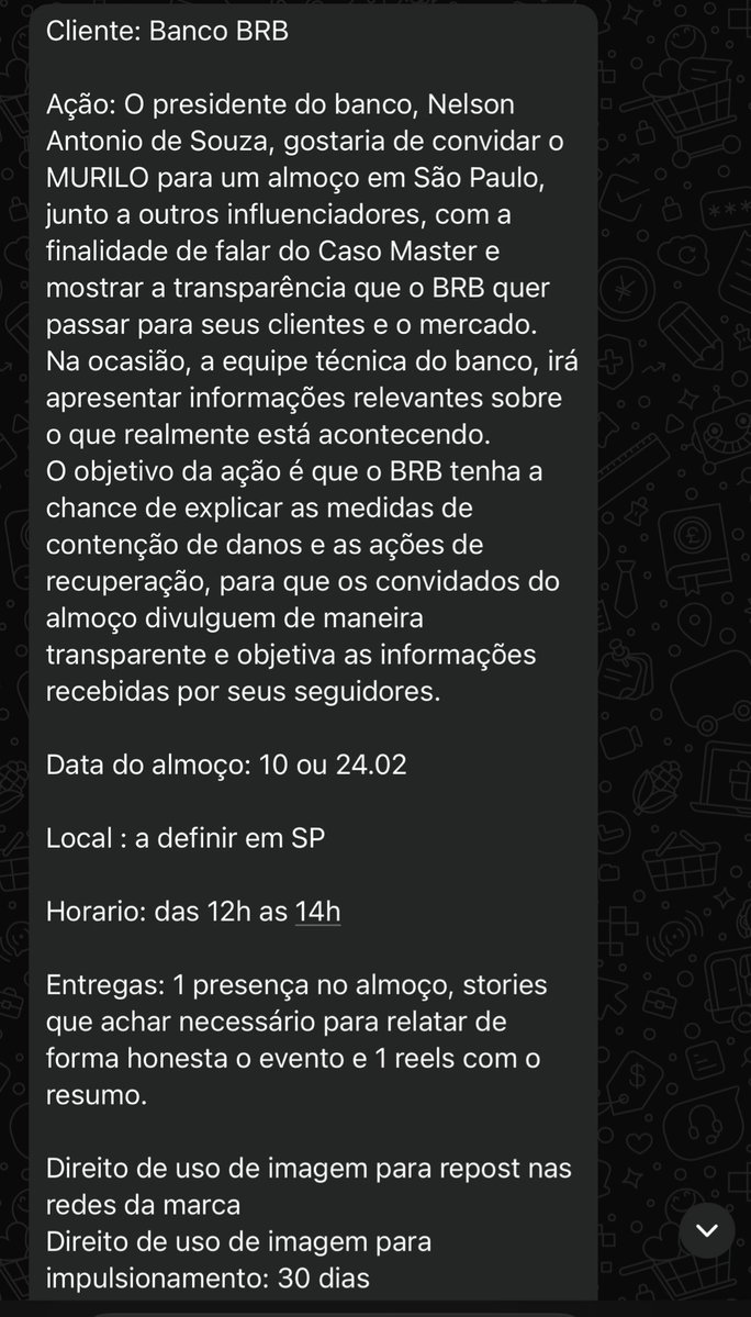 faveladoinvest's tweet image. BRB está contratando influenciadores para limpar o nome dele no caso do Banco Master ! 

Obvio que recusei…quem será que vai aceitar?
