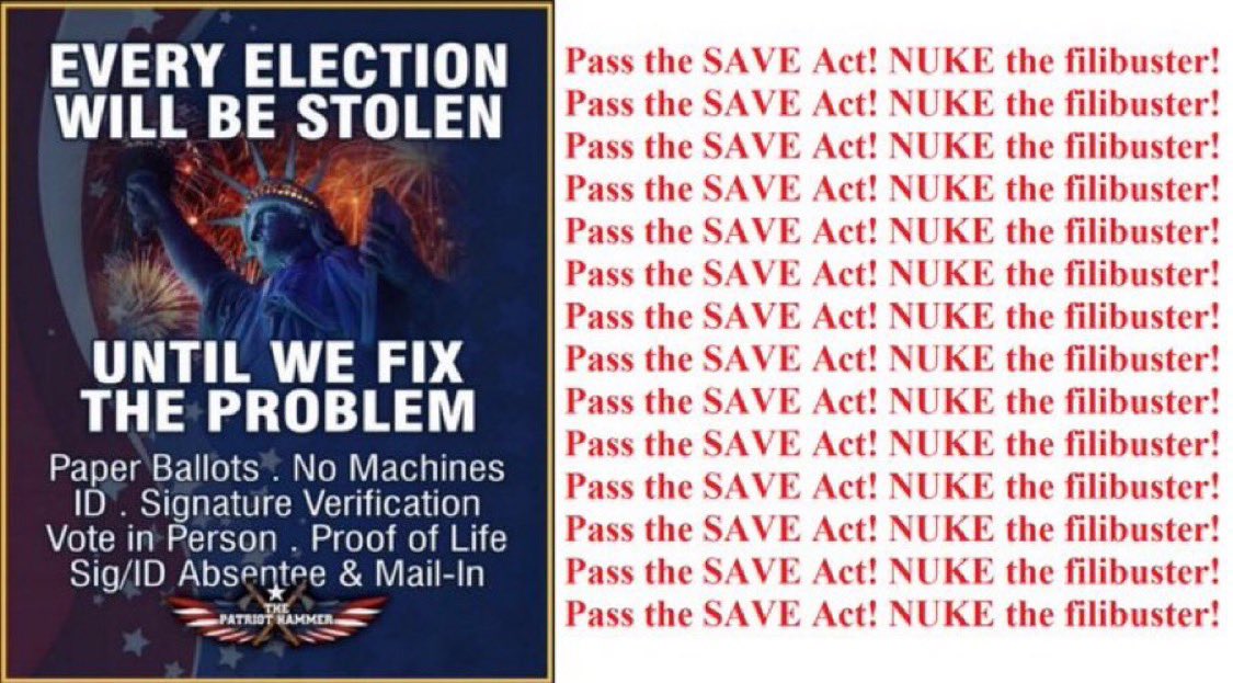 jjauthor's tweet image. Nevada cheated. 

Arizona cheated. 

Wisconsin cheated. 

Georgia cheated. 

Pennsylvania cheated

New Jersey cheated. 

Pass the Save our country Act 

Nuke the filibuster. Now or we are doomed! 

Not a suggestion @LeaderJohnThune @SenateGOP