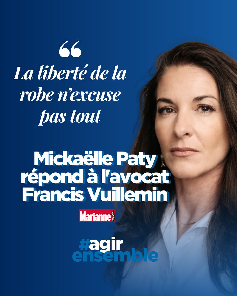 agirensemblefr's tweet image. Dans un texte pour « Marianne », Mickaëlle Paty, sœur de #SamuelPaty , répond à Francis Vuillemin, nouvel avocat d’Abdelhakim Sefrioui.