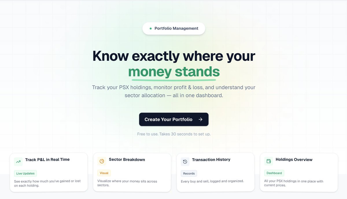 🚀 Portfolio Tracker is now live on Ticker Analysts!

Track your PSX portfolio in one place and stay on top of what matters.

Start tracking here:
👉 tickeranalysts.com/portfolio