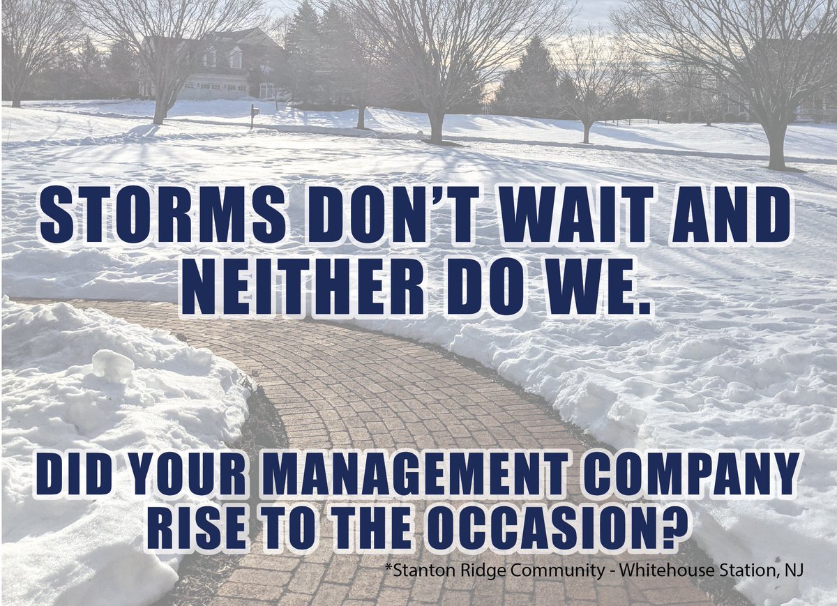 MatrixPMGroupNJ's tweet photo. Great HOA management shows when conditions are at their worst. 

Did your management company rise to the occasion?

Storms don't wait and neither do we. 

A stronger HOA starts here.

https://t.co/LK9X4lKL0B
908-852-0064

#winterstormresponse #blizzard #hoacommunity #njhoa https://t.co/QooGzzenKX