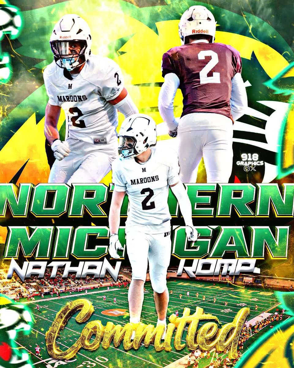 MichFBFrenzy's tweet photo. Menominee 2026 WR Nathan Komp committed to Northern Michigan 

@natekomp https://t.co/ledTrLDTAz
