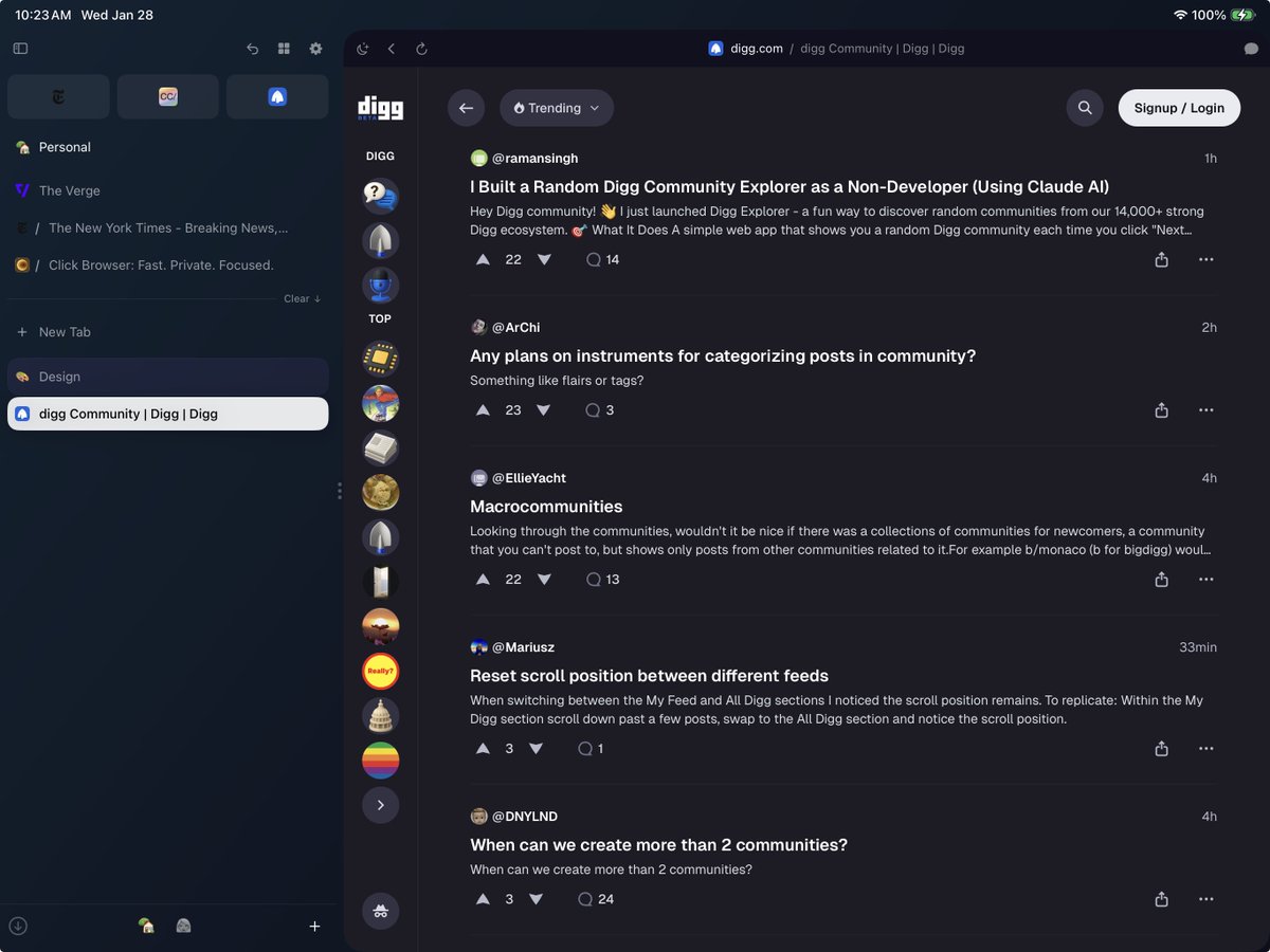 Click Browser tweet media