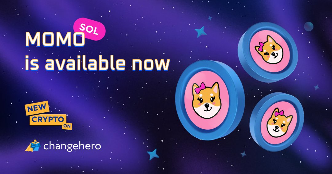 Changehero_io's tweet photo. You showed us some love, now it's time to give back 💙

$MOMO from @Momo_bonk is now LIVE on @ChangeHero_io!

Swap into $MOMO fast, easy, and without the drama. No sign-ups, no limits, no worries: just the purest form of #MOMO swaps 😎

Try it now on ChangeHero 👇
https://t.co/Y1z8Xds8EP