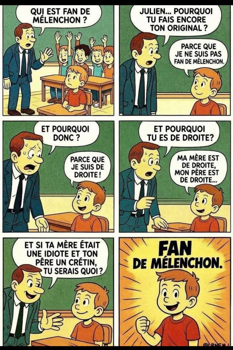 Lorsque le prof est un crétin.
😂🤣