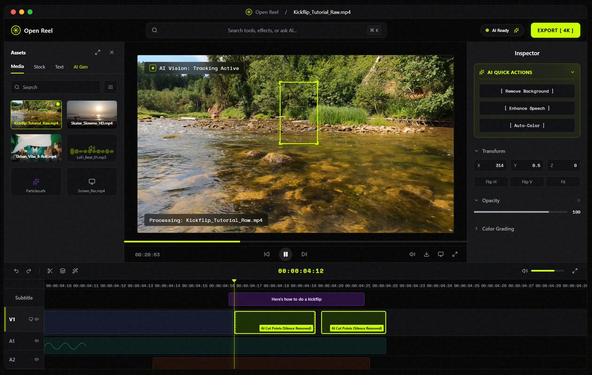 promptowy's tweet image. Cudowna, darmowa alternatywa dla CapCuta 🤯

🟢 Automatyczne napisy AI: Generowanie napisów z mowy w ponad 90 językach z precyzyjnym dopasowaniem czasowym.
🟢 Zamiana tekstu na mowę (TTS): Tworzenie ścieżek lektorskich w wielu językach i głosach.
🟢 Napisy w stylu karaoke:…
