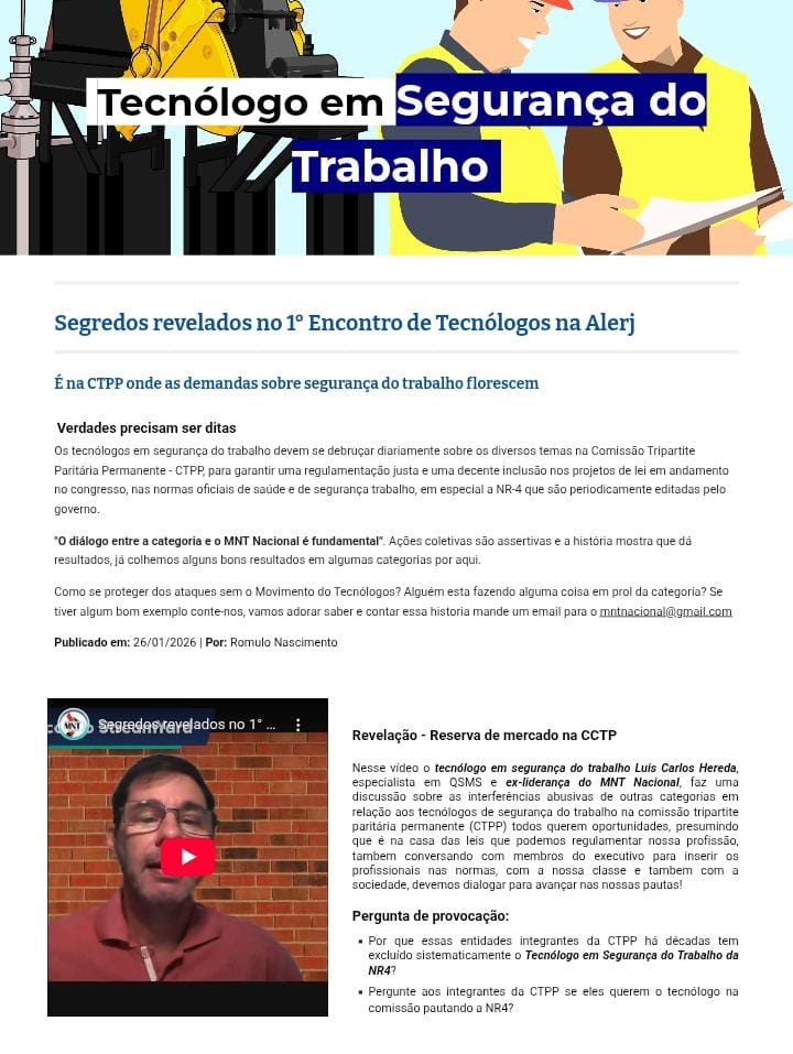 Precisamos avançar nas pautas dos Tecnólogos no congresso, faça parte do maior movimento de Tecnólogos do Brasil, #VemproMNT #MNTNacional