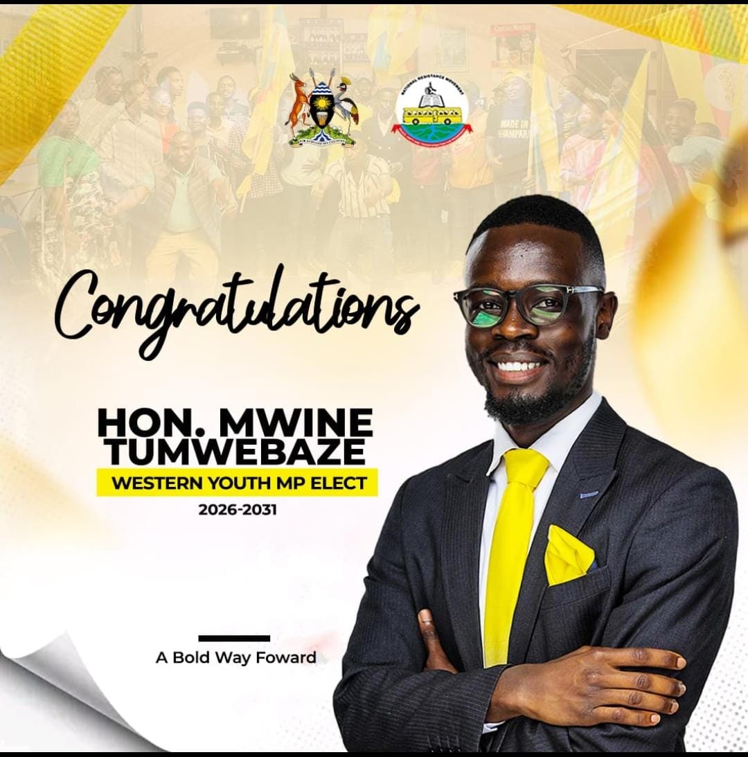 BREAKING: Mwine Tumwebaze wins the Western Uganda Youth MP election, defeating his rival Dennis Musinguzi abd Babra Nakandi Amooti.
#GNTVupdates #gntvnews