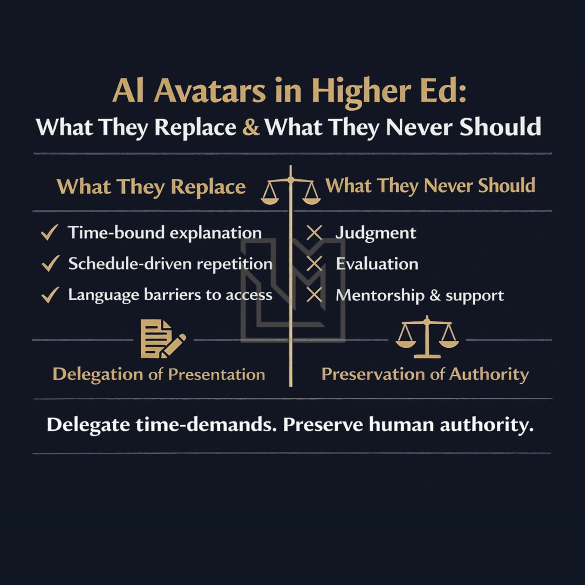 lyonsmediaprod's tweet photo. There’s a critical distinction missing from most conversations about AI in higher education.

#HigherEd #Teaching https://t.co/8KFLToBpnF