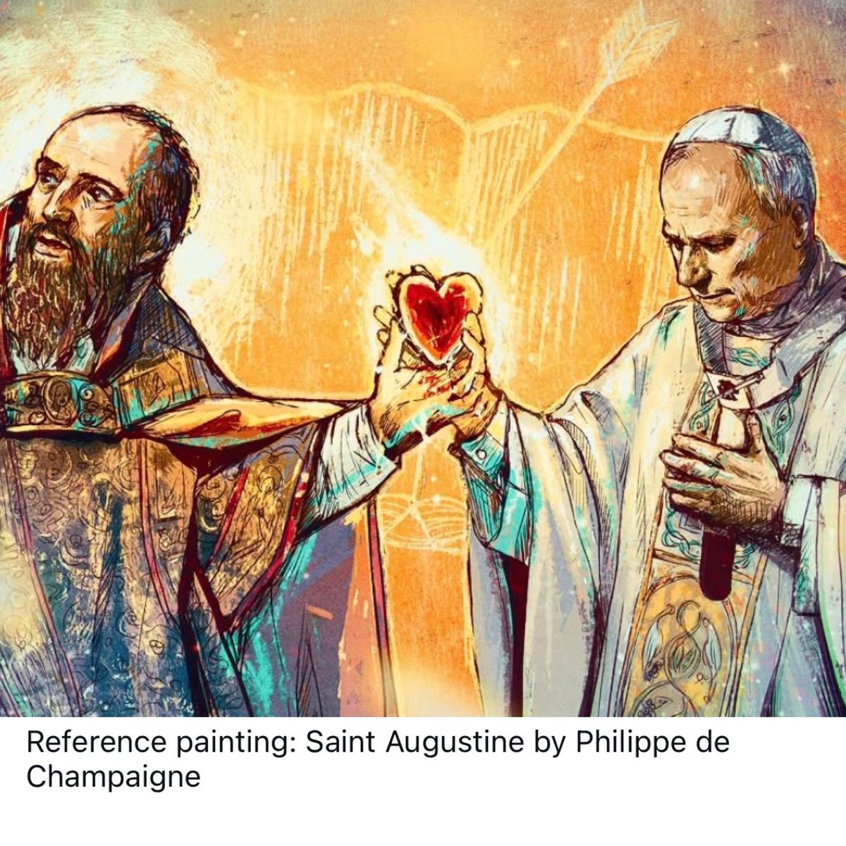 How beautiful 🤩 

Pope Leo XIV and Saint Augustine

🎨 instagram.com/ohrosafsp?igsh…