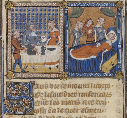 L’exposition "Trésors &amp; secrets d’écriture: manuscrits de <a href="/laBnF/">La Bibliothèque nationale de France</a> du Moyen Âge à nos jours" à la <a href="/citelanguefr/">Cité internationale de la langue française</a> permet de découvrir un exemplaire récemment restauré et numérisé du Roman du Châtelain de Coucy &amp; de la Dame de Fayel. Plus d'infos sur le #blog: c.bnf.fr/XN7