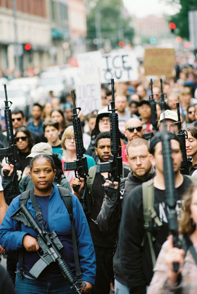 BeaverProgram's tweet image. #Minnesota is the blueprint.
Other pro-Constitution states are getting ready for the next #ICE invasion and they’re ready to:
1. Exercise their 1st and 2nd amendment rights
2. Show up armed
3. Go on general strike

The anti-Constitution Trump regime is outnumbered 

#2ndAmendment