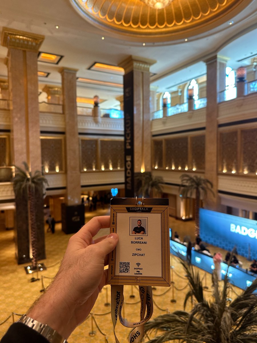 I'm at <a href="/shoptalk/">Shoptalk</a> Luxe in Abu Dhabi right now.

Emirates Palace. Stunning venue. Been coming here for years, even before it was cool.

Here's what hit me about this event:

The brands that were "waiting to see" what happens with AI last year?

→ They're hunting now.
→ Not