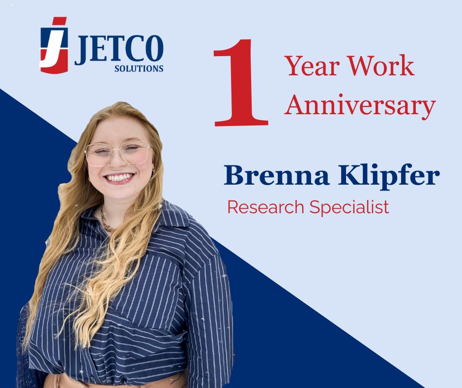 JetCoSolutions's tweet photo. We're celebrating another amazing milestone! Join us in congratulating Brenna and her first work anniversary at JetCo. We're honored to have her as a part of our team.
Read more here: https://t.co/fJNIh7ujga https://t.co/xMqG0ldHTo