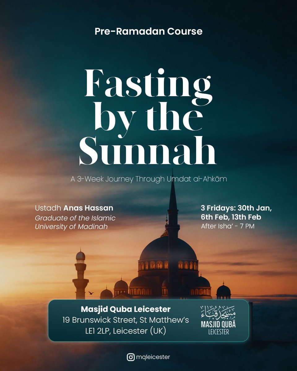 Masjid Quba | Quba Islamic Centre | Leicester tweet media