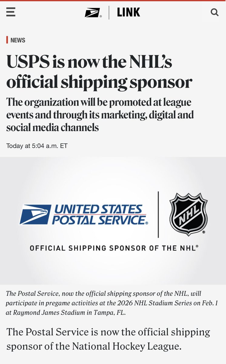 Thanks goodness <a href="/USPS/">U.S. Postal Service</a> is more concerned with being the official shipping partner for <a href="/NHL/">NHL</a> than making sure our roads and mail safe!

<a href="/AmberMcReynolds/">Amber McReynolds</a> does the NHL know that you are allowing unqualified CDL drivers haul the mail?

Hope they don’t get dragged into your sham