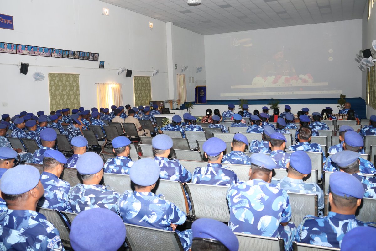 All Officers,personnel and family members of @99BN #RAF attended a lecture via video conferencing on “Importance of Health Dietary Practices to avoid lifestyle Diseases” delivered by Dr M Srinivas Director AIIMS New Delhi.