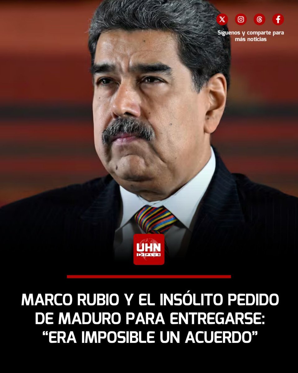 🇺🇸🇻🇪‼️ | ÚLTIMA HORA — Marco Rubio, Secretario de Estado de los Estados Unidos, testificó ante el Senado por la captura de Nicolás Maduro. En una de sus respuestas, Rubio reveló la exigencia que impuso el dictador para entregarse: "Maduro es un narco, hicimos múltiples intentos