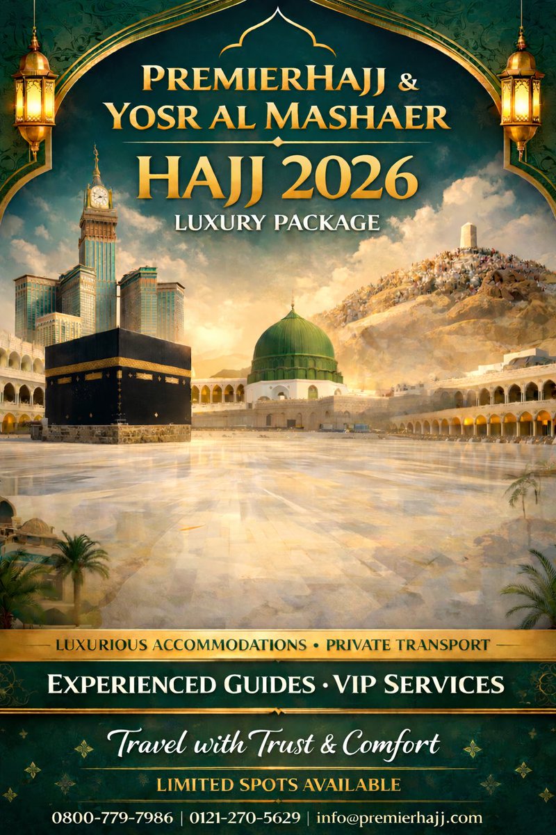 🕋💫 Join us for the performance of Hajj this year 2026! The journey of a lifetime! 
We have 8 packages to choose from accompanied by experienced Hajj guides! Join our Whats app group and contact us using the details below!