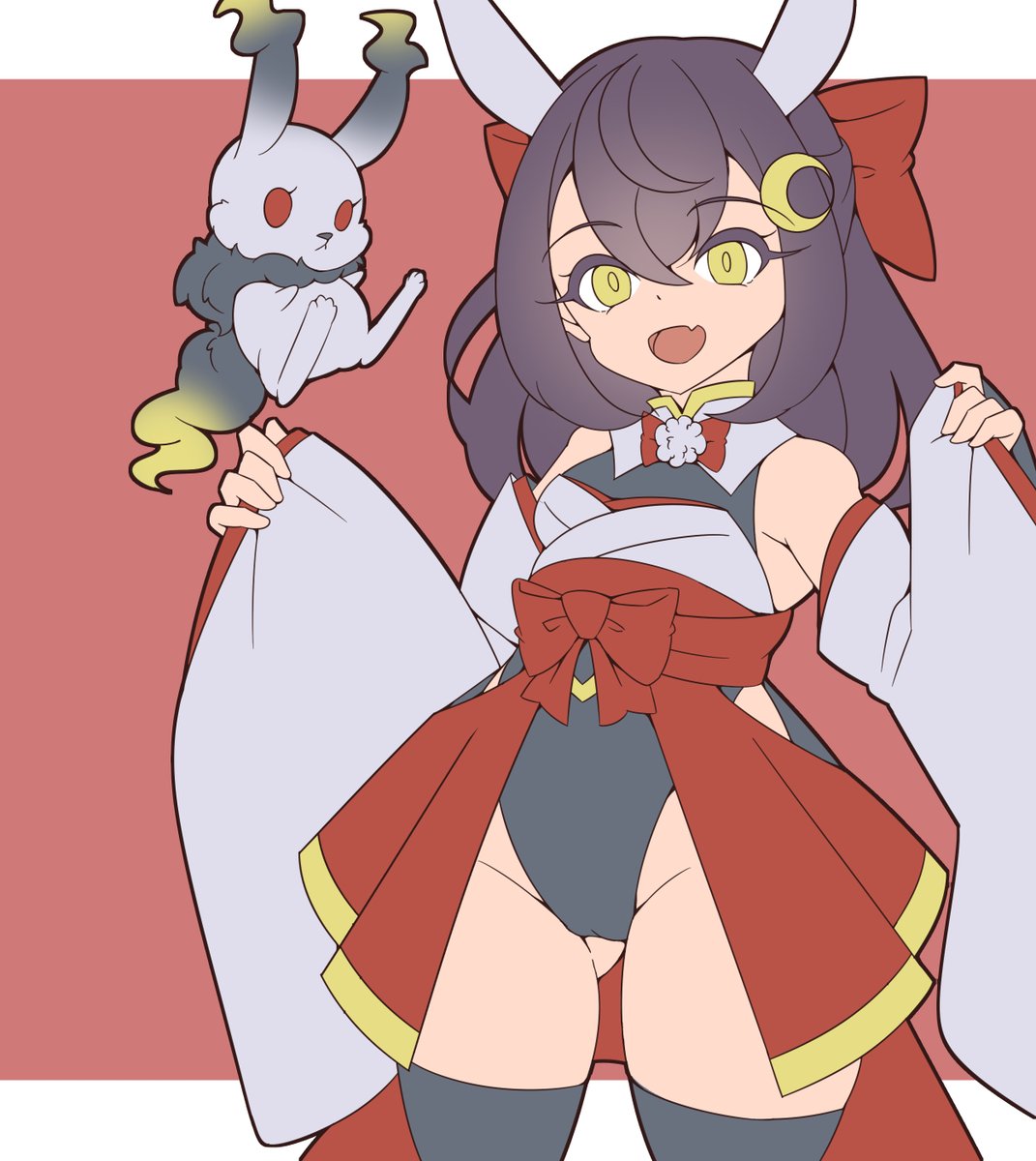 ウサギで巫女で魔法少女の「ルナティック・ラヴィ」こと門倉千穂ちゃん
昔のキャラをアップデートしてみた 