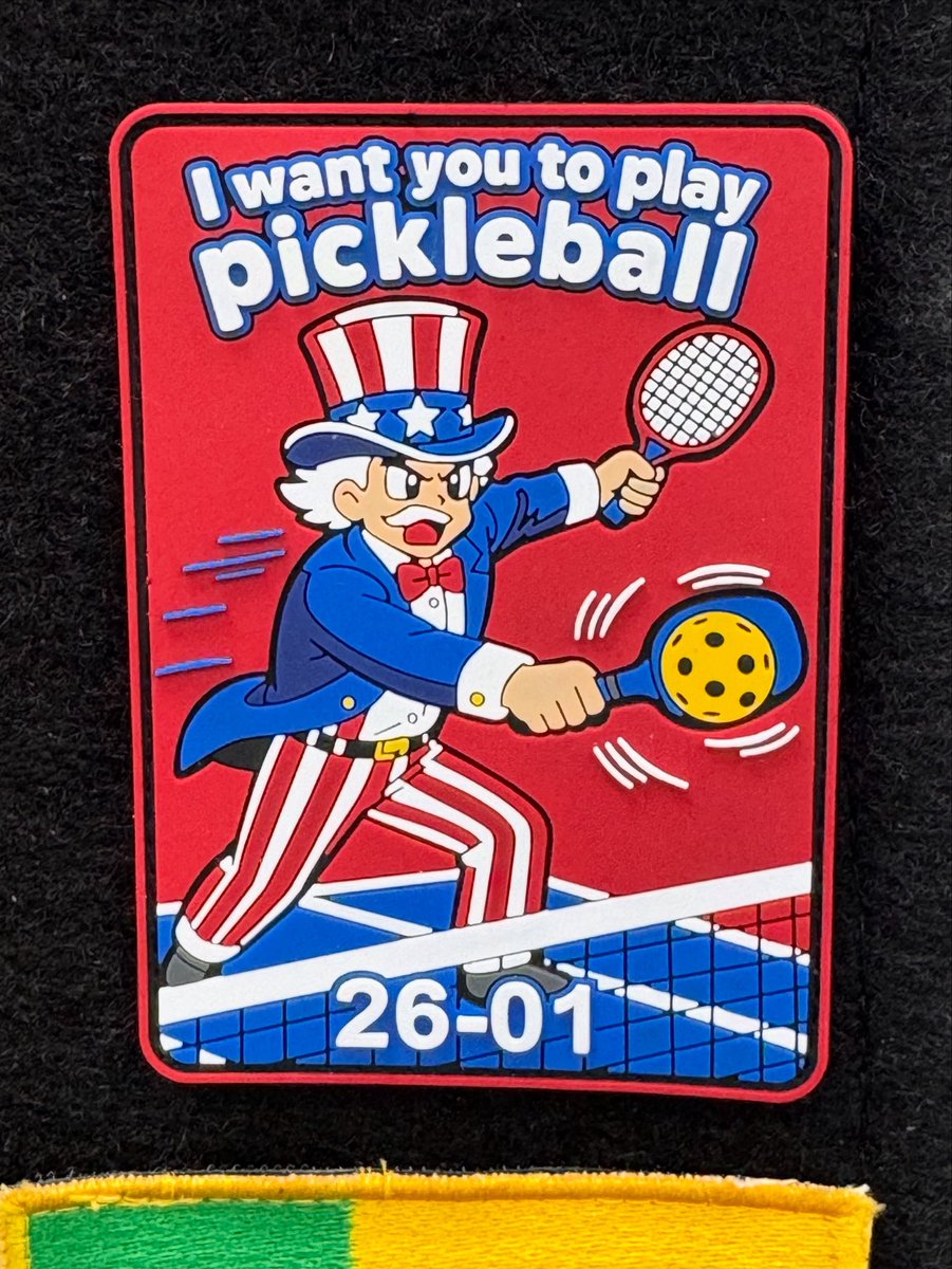 ramaworldinc's tweet image. March Class 26-01 PVC Patch 🇺🇸

“I want you to play pickleball” 🏓
Bold, fun, and full of personality, this March Class 26-01 PVC patch is a standout piece with vibrant colors and durable PVC construction.

#March2601 #PVCpatch #MilitaryPatches  #Ramaworldinc