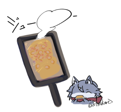 「最近弁当の卵焼きに残り物混ぜ込むのがマイブーム 今日は1本だけ残ってたウインナー」|白鐘レイ＠Skeb作業中のイラスト