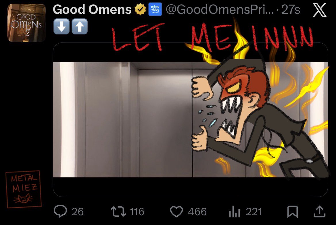 This is what you get <a href="/GoodOmensPrime/">Good Omens</a> if you’re messing with the fandom’s artists 🤣